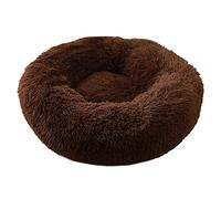 pet wiz Lit Doux apaisant en Forme de Beignet - Qualité supérieure pour Chiens et Chats - Soulage l'anxiété - 50 cm, 80 cm, 100 cm - 6 Couleurs Disponibles (100 cm, café)