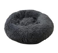 pet wiz Lit Doux et apaisant en Forme de Donut - Qualité supérieure pour Chiens et Chats - Soulage l'anxiété - 50 cm, 80 cm, 100 cm - 6 Couleurs Disponibles (100 cm, Gris foncé)