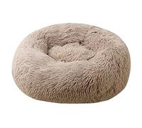 pet wiz Lit Doux et apaisant en Forme de Donut - Qualité supérieure pour Chiens et Chats - Soulage l'anxiété - 50 cm, 80 cm, 100 cm - 6 Couleurs Disponibles (80 cm, Kaki)