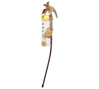 Pet Zone Wand Bounce & Pounce Jouet pour chat avec véritable son de souris, infusé d'herbe à chat, lot de 1