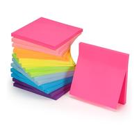 PETAFLOP Notes Autocollantes Colorées 76x76mm, Lot de 16 Blocs de 50 Feuilles (800 Feuilles), pour Maison et Bureau