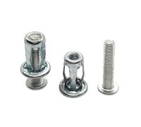 Petal expansion rivet écrou, Écrou à rivets en acier au carbone argenté M4 M5 M6 M8, 4 pièces, for fixation de plaque d'immatriculation voiture(M8x30 (Nut 8x21))
