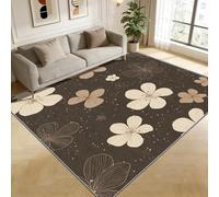 PéTale Blanc Tapis 90x150 cm Style Moderne Moquette Antiderapant à Poils Courts Tapis 3D Lavable en Machine Convient aux Petits Salons Chambres Couloirs et Salles à Manger a-1341