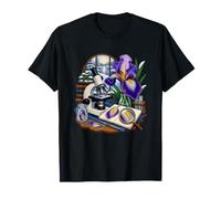 Pétale d'iris se replie sous Un Microscope botanique T-Shirt