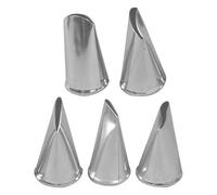 Pétale Douille Patisserie, Douilles En Forme De Pétales De Rose 5 Pièces Douille Patisserie Douille Kit Patisserie Gateau En Acier Inoxydable Douille Pétale De Pour Desserts Cupcake