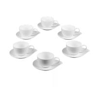 Coffret de 6 tasses à café avec sous tasses 10 cl Pétale Table passion