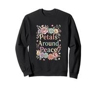 Pétales Autour de la Paix, Art esthétique Floral Sweatshirt