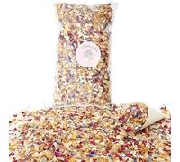 PETALES BOHEME - 1 Litre Confettis Mariage Biodégradables - Fleurs séchées en Vrac - Pétales de rose Jasmin Feuille d'eucalyptus Tournesol Bleuet - France (multicolore)