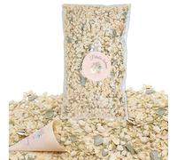 PETALES BOHEME - 1 Litre Confettis Mariage blanc Fleurs séchées en Vrac Jasmin Feuilles d'Eucalyptus vert | Décoration Champêtre - Petales a Jeter Mariage - France (Blanc, Vert Pastel)