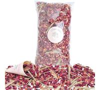 PETALES BOHEME - 1 Litre Confettis Mariage Fleurs séchées en Vrac Feuilles d'olivier, Rose, Naturel Biodégradable | Décoration Table Champêtre - Petales a Jeter Mariage - France (Rouge Olive)