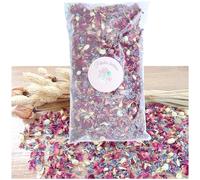PETALES BOHEME 1 Litre Confettis Mariage Fleurs séchées Naturelles Biodégradables : Rose, Lavande, Jasmin | Décoration table Champêtre - Petales a Jeter Mariage - Cadeau invité - France (Rouge Bleu)