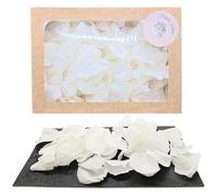 Petales Boheme -100 pétales de Rose - Vrai Pétale de Roses blanche éternelle Mariage - Confettis de MAriage Biodégradable Décoration centre de table Bohème Champêtre | Artisanat France (Blanc)