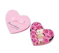 Pétales de bain parfumés en forme de cœur avec des roses et un joli cœur pour la Saint-Valentin ou un anniversaire (B, 17.00)