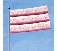 Pétales roses Imprimés Jardin Party Décoration Extérieur Drapeau Bannière pour Intérieur Balcons Mur Cour Porche