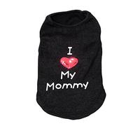 Petall T-shirt pour chien avec inscription « I Love My Mom/Mommy Daddy »