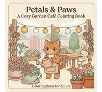 Petals & Paws: A Cozy Garden Café Coloring Book: 30 Charming Illustrations of a Ginger Cat's Blooming Patio, Hanging Lanterns & Garden Tea Moments for Adult Relaxation