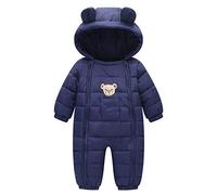 Petalum Combinaison Neige Bébé Fille Garçon Hiver Ski Barboteuse Manteau Capuche Manche Longue Vêtement Naissance Baby Jumpsuit Winter Snowsuit Chaud