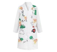 Petalum Ensemble Laboratoire Scientifique Fou Adulte Homme Femme Blouse Manteau Blanc + Perruque + Lunette de Professeur Docteur Costume Halloween Carnaval