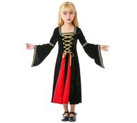 Petalum Fille Robe de Soirée à Capuche Médiévale Longue Elégante Robe Princesse Duchesse Baronne Gothique Victorien en Velour de Soie