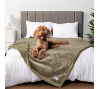 PetAmi Couverture imperméable pour lit pour Chien, Taille XL, en Polaire Sherpa, Anti-Fuite, pour Caisse, chenil, canapé, Meubles, lit Queen, Protection, réversible, Douce, 90 x 90 cm