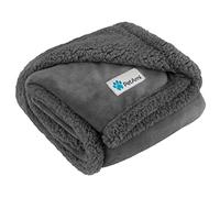 PetAmi Couverture Polaire pour Chien et Chien de Taille Moyenne et Grande pour Animal de Compagnie, Chat, Chiot et Chaton - Jeté de Protection réversible et Lavable - 101,6 x 152,4 cm, Gris foncé uni