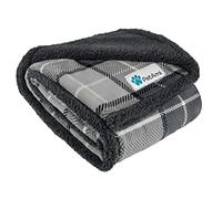 PetAmi Couverture Polaire pour Chien et Chien de Taille Moyenne et Grande pour Animal de Compagnie, Chat, Chiot et Chaton - Jeté de Protection réversible et Lavable - 101,6 x 152,4 cm, Gris foncé