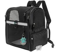 PetAmi Sac à Dos de Transport ventilé pour Petit et Grand Chat, Animal de Compagnie, Chiots, Sac à Dos de randonnée ventilé, approuvé par Les compagnies aériennes, Soutien Dorsal de sécurité, Camping