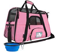 PetAmi Sac de transport approuvé par les compagnies aériennes pour chat, sac de transport à côtés souples pour petits chiens, chats, accessoires de voyage pour chats d'intérieur, sac de transport