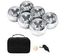Petanca Boules - Boule de pétanque en métal - Kit complet de jeux récréatifs en plein air pour pique-nique en plein air, vacances à la plage et arrière-cour familiale