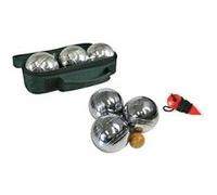 SPORTSIDE - Sacoche 3 Boules De Pétanque - Jeu d'Adresse et de Plein Air - Jeu de Boule - Triplette - 040021 - Métal - Acier - 22 cm - Article de Sport