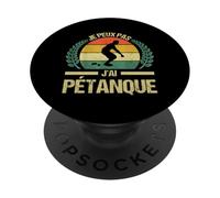 Pétanque Boules Joueur Sport Bowling Compétition Hommes PopSockets PopGrip Adhésif