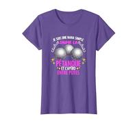 Pétanque Je suis Une Nana Simple J'aime La Pétanque T-Shirt, Femme, Violet Chiné, M