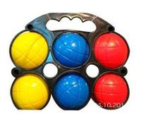 MGM – Jeu de pétanque enfant en plastique – 6 boules colorées et cochonnet – Jaune