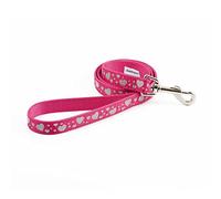 PETBLIS Laisse Réfléchissante Coeurs Rose 19mm x 1m 1kg