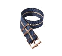 PEtbon 20mm/22mm Bracelet de montre tissé en Nylon, boucle ardillon Bronze/argent, pour Sports de plein air, bracelet