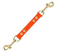 PetBonus Attache Sécurité pour Collier Chien,Connecteur Double Embout Imperméable, Sangle de Secours pour Harnais, Collier à Pointes ou Collier Classique (Orange)