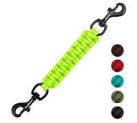 PetBonus Clip de sécurité pour Collier de Chien, Sangle de sécurité de Secours Faite à la Main pour Harnais de Chien, Collier pincé, Fermoir à Double extrémité connecteur de Harnais (Vert Fluo)
