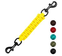 PetBonus Clip de sécurité pour Collier de Chien, Sangle de sécurité de Secours Faite à la Main pour Harnais de Chien, Collier pincé, Fermoir à Double extrémité connecteur de Harnais (Jaune)