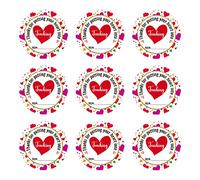 PETCEE Lot de 36 étiquettes autocollantes « Thank You Teacher » de 3,8 cm en forme de cœur pour enseignants, cadeaux de fin d'année, étiquettes pour enveloppes, emballages cadeaux, cartes, décorations de fête