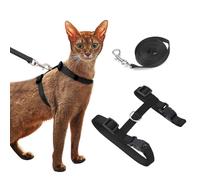 PETCUTE 2 Pièces Harnais Chat Harnais et Laisse pour Chaton réglable Harnais avec Laisse pour Animal Domestique