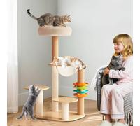 PETCUTE Arbre à Chat,Tour de Jeux pour Chats avec Capsules Spatiales,Plateformes en Peluche,Boules,Structure Robuste,Arbre à Grimper Multi-Niveaux Idéal pour 2-4 Chats