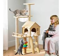 PETCUTE Arbre à Chat,Tour de Jeux pour Chats avec Capsules Spatiales,Plateformes en Peluche,Boules,Structure Robuste,Arbre à Grimper Multi-Niveaux Idéal pour 2-4 Chats