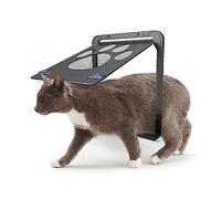 PETCUTE Chatière Automatique Serrure Pet Porte D'écran Verrouillable Entrée Porte Maille Rabat pour Petits Chiens et Chats