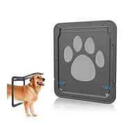 PETCUTE Chatière pour Chien Chat chatière à Puce Porte pour Chiens Grands Chatière pour Porte moustiquaire Verrouillage à 4 Positions