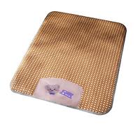 PETCUTE Couverture de Refroidissement pour Chien,Non Toxique en Rotin Naturel Tapis Auto-Refroidissant pour Chiens et Chats,Tapis de Refroidissement Lavable pour Chiens avec Fond Antidérapant