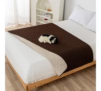 PETCUTE Couverture Imperméable pour Chien, Lavable Antidérapante Couverture pour Animaux de Compagnie, Couverture pour Chien et Tapis pour Chat pour Canapé, Lit et Voiture,Café,210 * 260CM