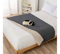 PETCUTE Couverture Imperméable pour Chien, Lavable Antidérapante Couverture pour Animaux de Compagnie, Couverture pour Chien et Tapis pour Chat pour Canapé, Lit et Voiture,Gris foncé,210 * 260CM