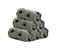 PETCUTE Couverture pour Chien,6 Pièces Moelleux Épais en Flanelle Lavable Animaux Coussin pour Petits et Moyens Chiots et Chatons,Couvertures pour Animal Domestique avec Imprimé de Pattes