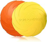 PETCUTE Frisbees pour Chien, 2 PCS Frisbee de Chien, Jouet Interactif Frisbee, Disque Volant en Caoutchouc pour Jeux Sport Exercice Activité et Jeu en Plein, pour Grand Et Moyens Chiens,ø 15 cm