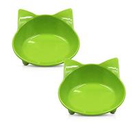 PETCUTE Gamelle pour Chat Bols pour Chats Antidérapant Bol à Eau Bol pour Animaux de Compagnie Ensemble de 2 pour Chaton et Petits Chiens
